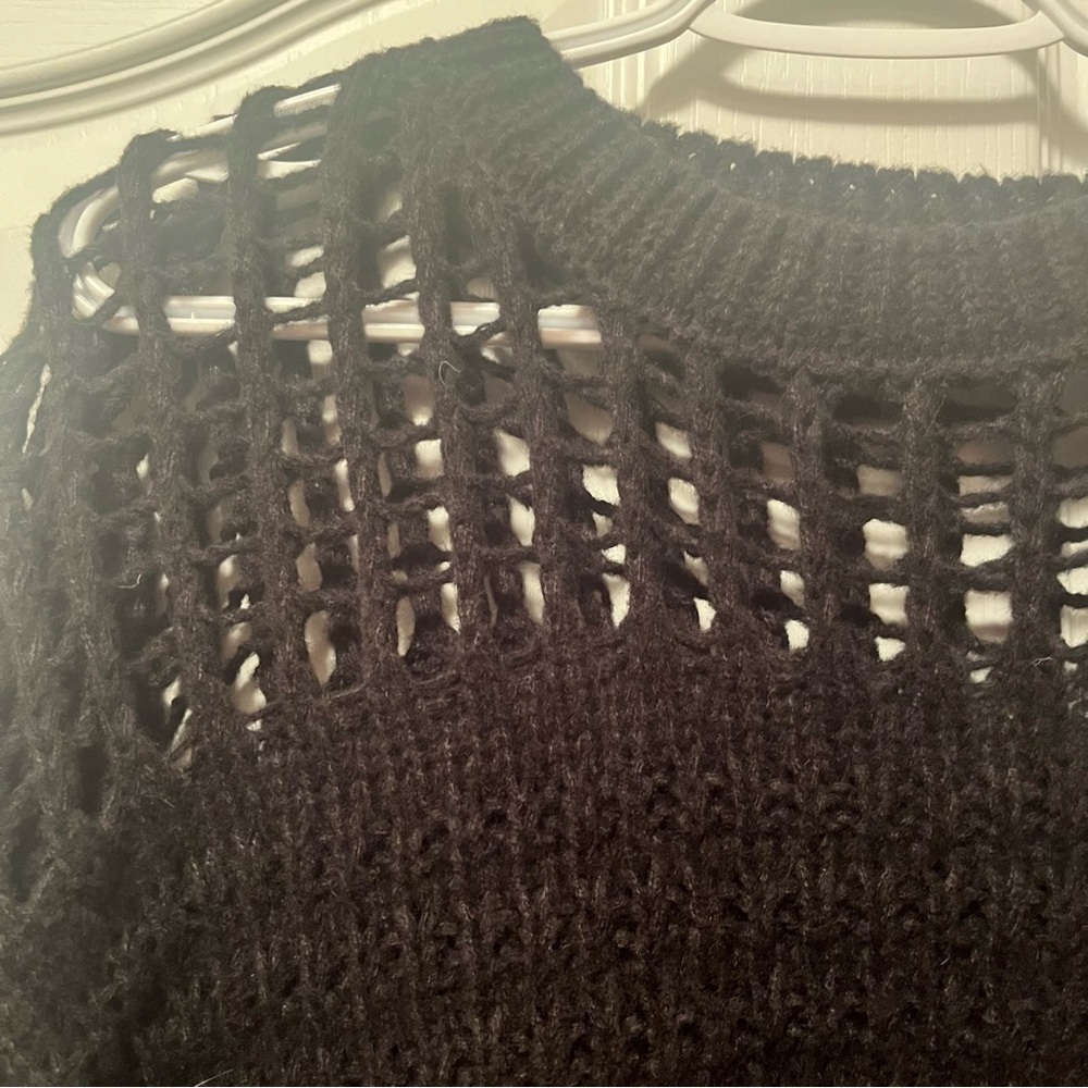 Open Knit Hollow Long Sweater Dress - Picture 8 of 11
